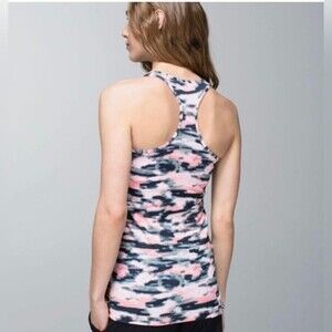 Lululemon Cool Racerback Wamo Camo Barely Pink Tank Top Size 2